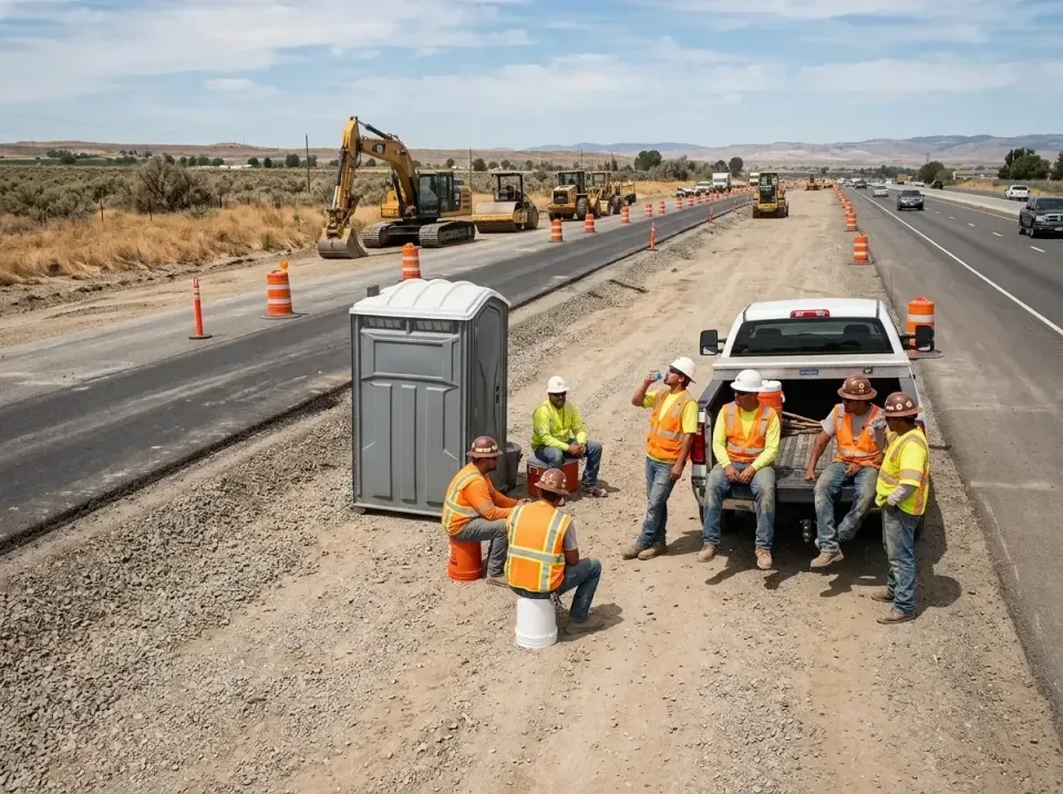 highway-road-construction-crew-007 — frequently asked questions, Porta Potty and Restroom Rentals in Shady Cove, OR